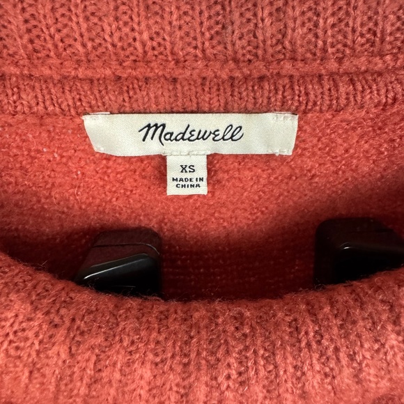 Madewell Fulton Roll Neck Pullover Sweater Wool Alpaca XS Coral - Picture 4 of 5